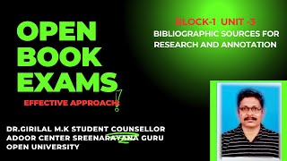 SREENARAYANAGURU OPEN UNIVERSITY PG COMMON PAPER BLOCK 1 UNIT 3 RESEARCH AND WRITING OPEN BOOK EXAM.