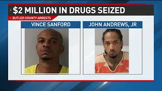 Officers arrest 2, seize nearly $2 million in drugs in Butler County bust
