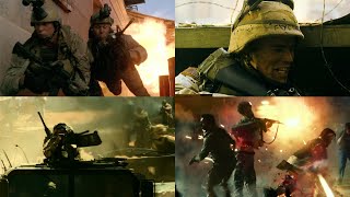Top 10 [EPIC] modern (XXI) massive battles and special forces movie scenes (war, mass death, heroes)