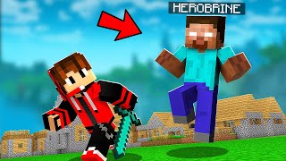 Speedrunner Vs Hunter With HEROBRINE In Minecraft !!!