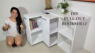 DIY PULL-OUT BOOKCASE CABINET