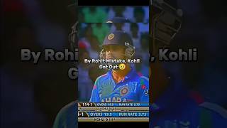 By Rohit Mistake Kohli Got Out 🥹. @CricAnshu2.0 @Cricket77z @OfficialSumit202 . #shorts #viral