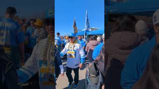 Chargers tailgate for the Texans game ⚡⚡#nfl #shorts #chargers