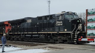 (Illinois Central Heritage Unit!) CN 397 - 3137 \u0026 3008 In Lynden Ontario