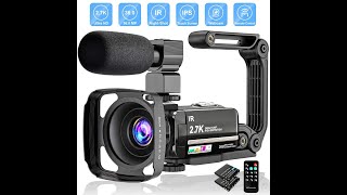 Amazon Aabeloy  2.7K Camcorder Ultra HD 36MP video quality test