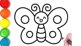 Butterfly Drawing Easy Step by Step | Easy Drawings For Kids