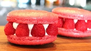 MACARON RASPBERRY  RECIPE (マカロンラズベリーの作り方)