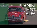 Fire-breathing Alfa Romeo Giulietta spits flames at Goodwood