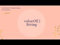 String valueOf( ) method in Java