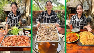 Fry Shrimp Cooked Rice is so yummy cooked by Mommy Chef Sros - Cooking with Sros