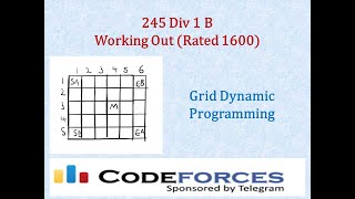 Codeforces Dynamic Programming 245 Div 1 B - Working Out (Rated 1600)