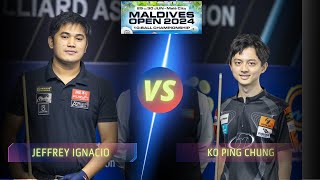 JEFFREY IGNACIO VS  KO PING CHUNG | MALDIVES OPEN 2024 10BALL CHAMPIONSHIP #10ball #highlights