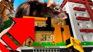 APARECE UNA RATA MUTANTE GIGANTE EN MI CASA EN MINECRAFT 😱