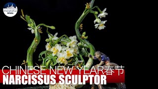 Watch how a retired surgeon carves Narcissus, a must-have Chinese New Year flower