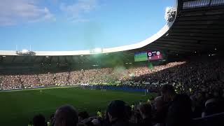 CELTIC FANS go WILD | Kyogo's two goals v Rangers (Viaplay Cup Final)