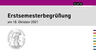 General Welcome Ceremony on Monday, October 18 at #UniKiel - Morning