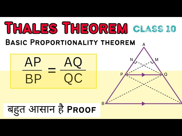 Thales Theorem Of Basic Proportionality Theorem