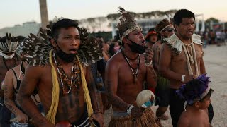 Indigenous people protest ahead of landmark ruling on land claims in Brazil • FRANCE 24 English