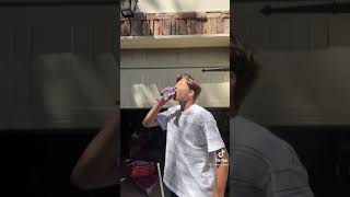 TikTok | Chugging sparkling water and not burping