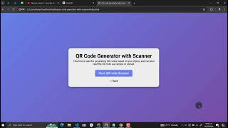 QR Code Generator with Scanner Using HTML, CSS and JavaScript with Source Code