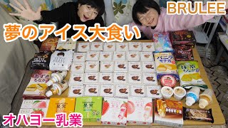 【大食い】オハヨー乳業さんからアイスの新商品が！なのでたくさんアイスを食べてみました！【双子】