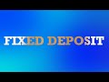 FIXED DEPOSIT | With typical example of SBI FD | Quick basic facts on different Fixed Deposits|