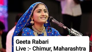 @GeetaBenRabariOfficial  Live Concert in Chimur, Maharashtra | Gonda Yatra 2025 | Chimur Kranthi