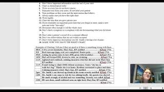 Charting Tips For Cna S