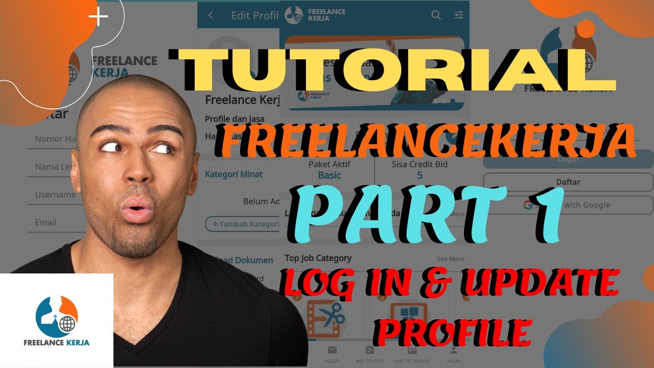 Tutorial Aplikasi Freelance Kerja #Part 1 Log In Dan Update Profile ...