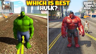 HULK VS RED HULK IN INDIAN BIKE DRIVING 3D VS GTA 5😱