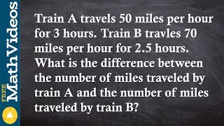 ACT SAT Prep determine the distance traveled between two trains