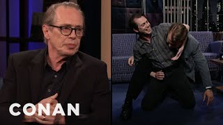 Steve Buscemi Apologizes For Wrestling Andy Richter In 1998 | CONAN on TBS