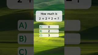 How much is 2+2÷2? #quiz #trivia #iqtest #iq #braintest