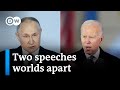 What were the key messages in Biden’s and Putin’s speeches? | DW News