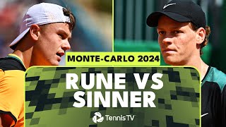 Dramatic Holger Rune vs Jannik Sinner Match Highlights | Monte-Carlo 2024
