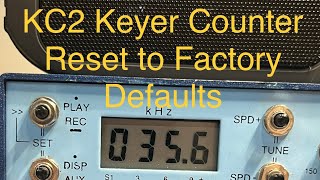 Wilderness, KC to Set to Factory Defaults to Calibrate VFO frequency.
