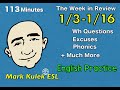 English Study - Wh questions, excuses, food + more | Mark Kulek - ESL