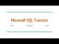 MS SQL Tutorials  - Triggers