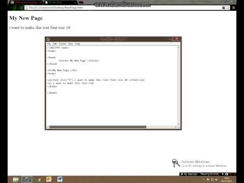 Basics Of HTML how to change font size and colour Basics Of HTML how to change font size and colour