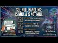 SQL NULL Handling Explained | IS NULL, IS NOT NULL and NULL Behavior | SQL Tutorial