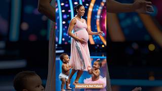 Expectant moms with babies surprise audience at #AGT stage.#dance #talent