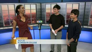 CSSB Jaden Zhang and Steve MacLean PS National Speller Nathan Mahidhara on CTV Morning Live