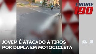 Jovem é atacado a tiros por dupla em motocicleta; ele foi socorrido ao hospital | Cidade 190