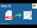 How to extract text from a PDF file using Python | Python Tutorial