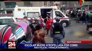 Independencia: escolar murió por imprudencia de bus de transporte público (1/2)