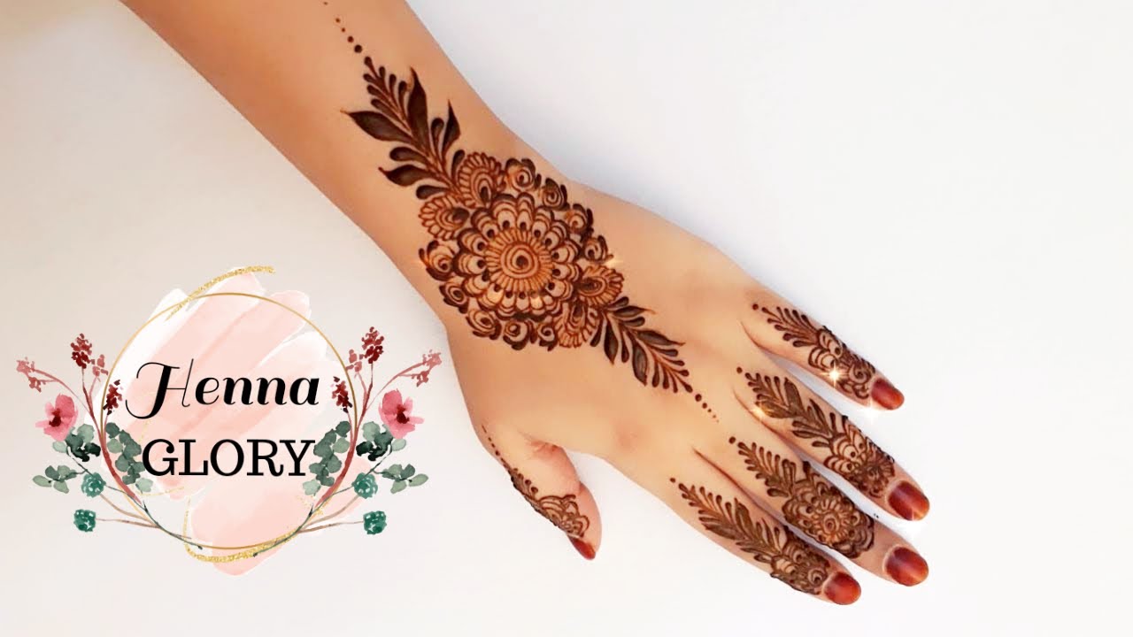 SIMPLE AND BEAUTIFUL HENNA TUTORIAL FOR BEGINNERS | HENNA GLORY - YouTube