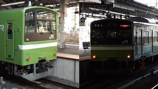 [おおさか東線から撤退済み]201系ND606編成 ･ ND605編成折り返し普通久宝寺行き@新大阪駅