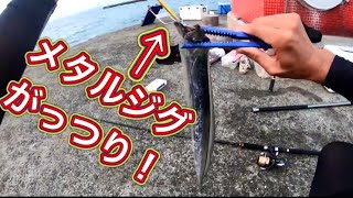 メタルジグで太刀魚が釣れた！淡路島でショアジギングをしてきました。