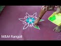 Trendy flower kolam designs || Easy and Beautiful rangoli || daily muggulu