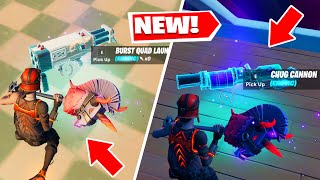 ALL NEW Exotic Weapons After (V15.30 Update) Fortnite - CHUG CANNON &  BURST QUAD LAUNCHER